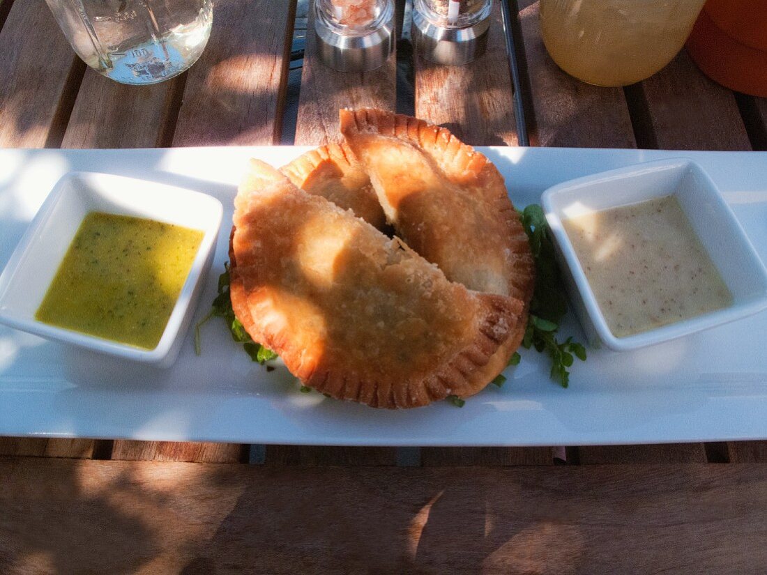 Wild mushroom pasties and dips