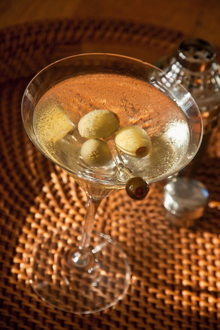 Martini with olives