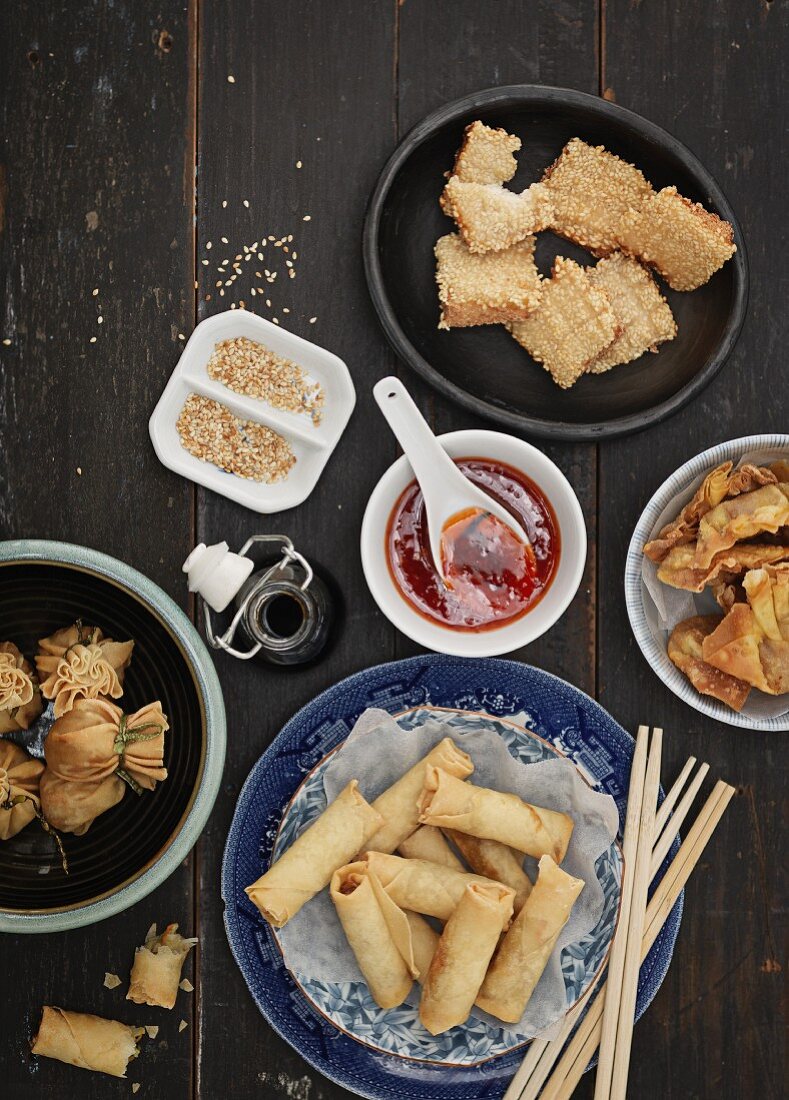 Various oriental appetisers