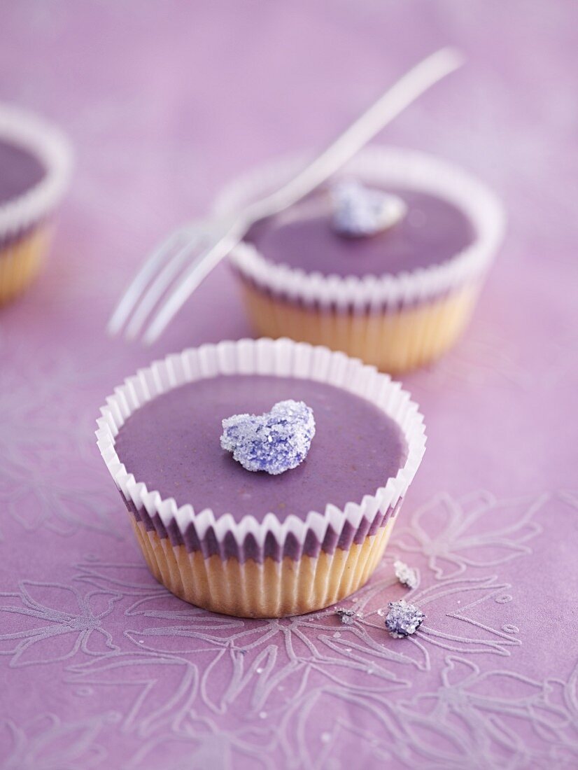 Veilchen-Cupcakes