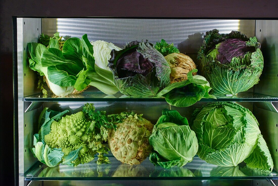 Cabbages, leafy greens and root vegetables