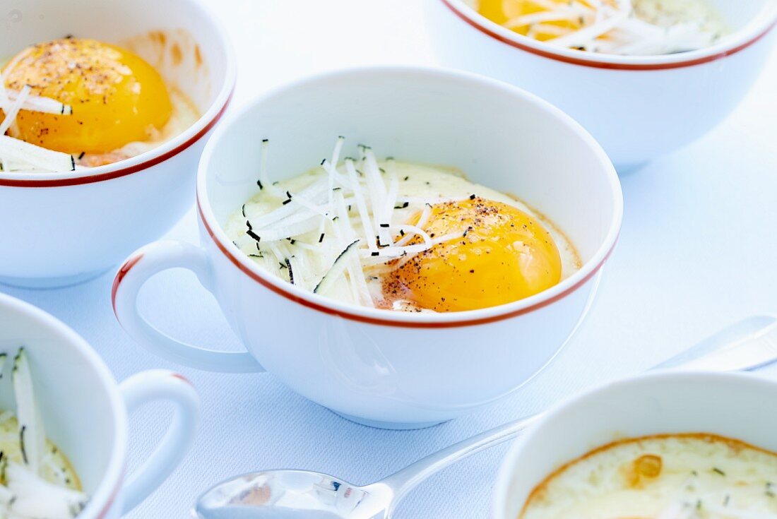 Oeuf Cocotte with radish
