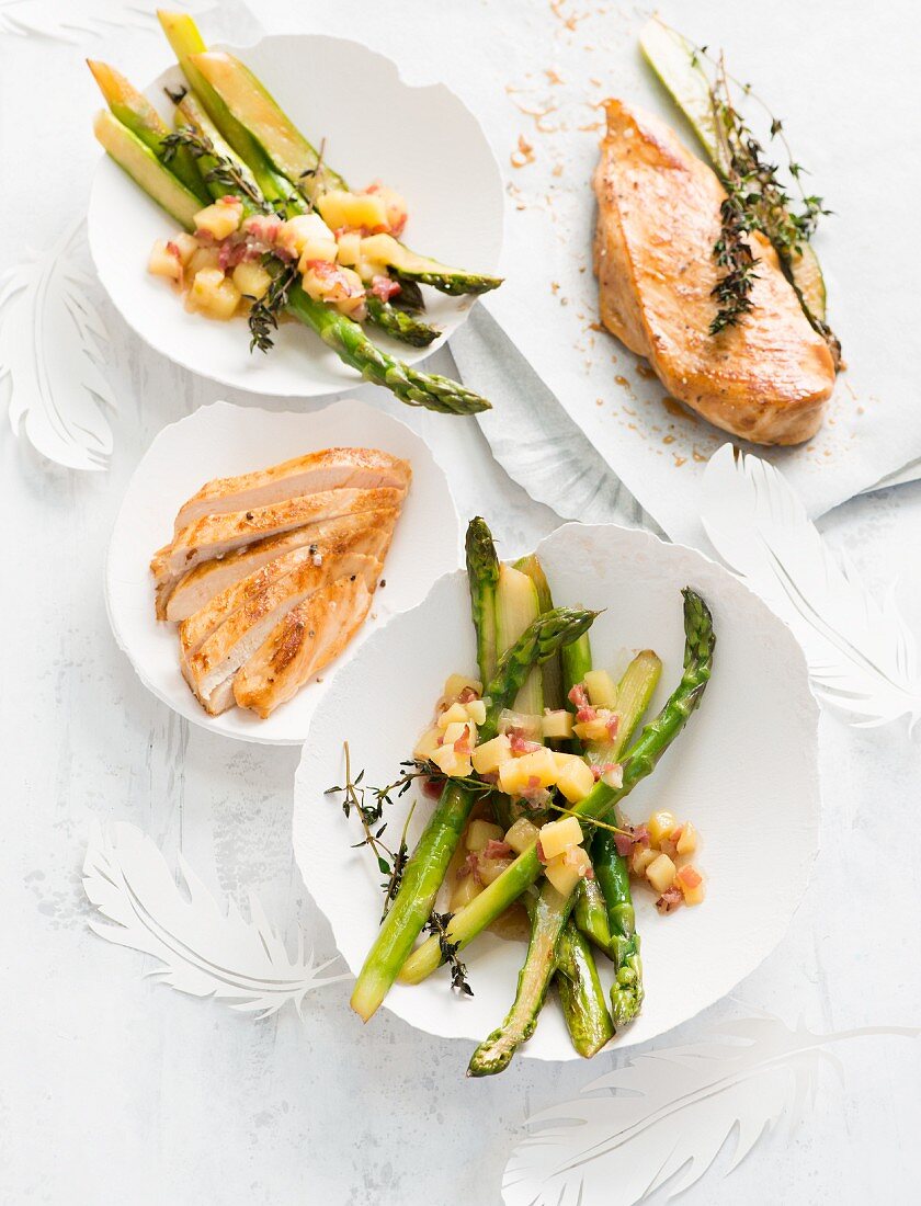 Chicken with asparagus for Easter