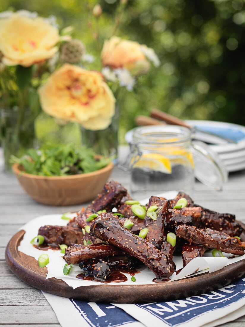 Glazed pork ribs