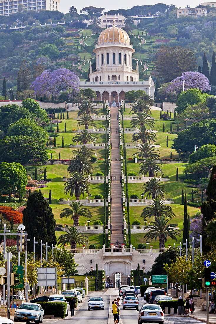 The Shrine of the Báb with its garden terraces in Haifa