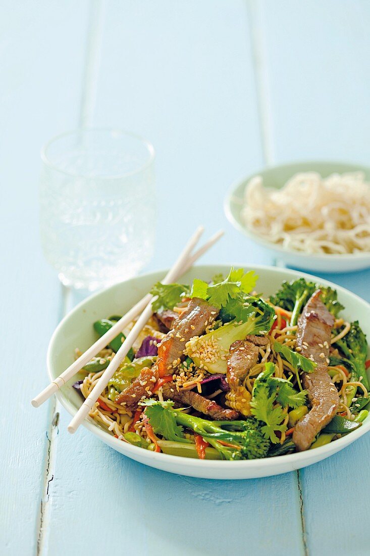 Teriyaki beef with vegetables