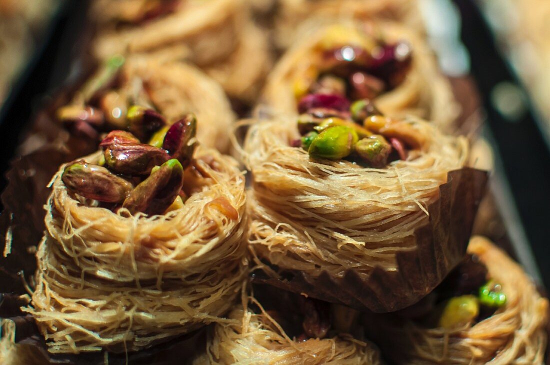 Baklava nests with pistachios (Arabia)