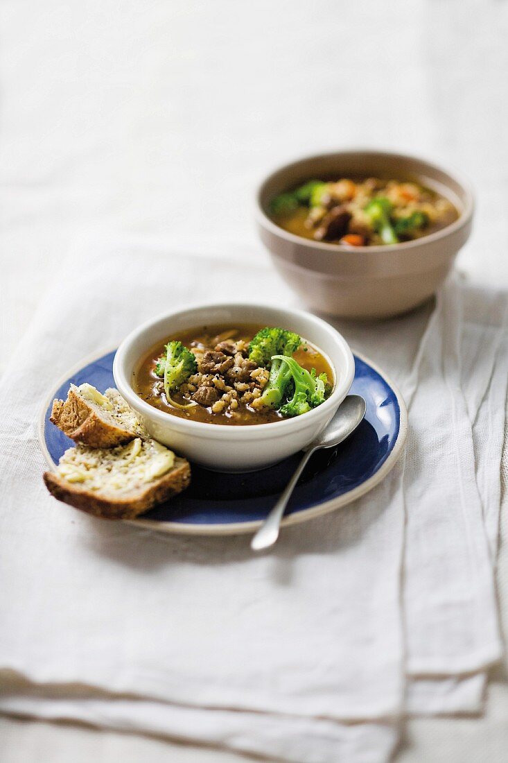 Beef And Barley Soup - Red Wine