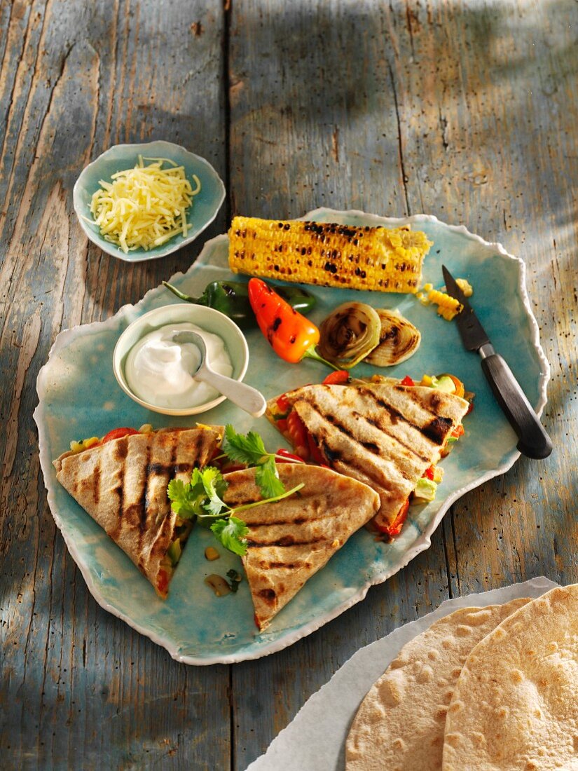 Grilled quesadillas