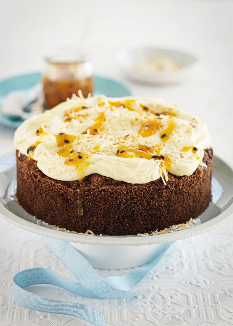 Hummingbird cake with grated coconut