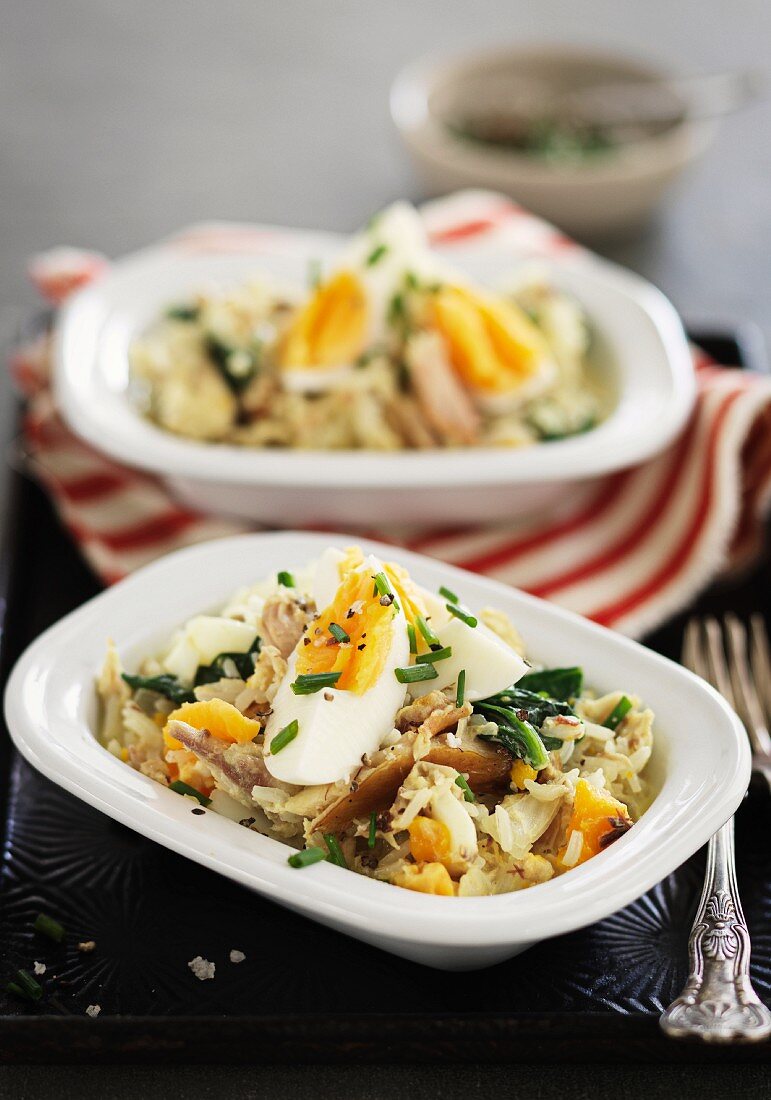 Kedgeree (fried rice with fish)