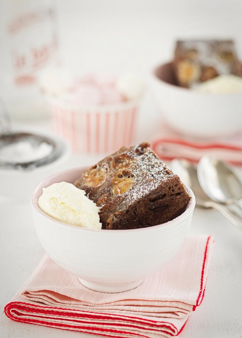 Brownie mit Marshmallows