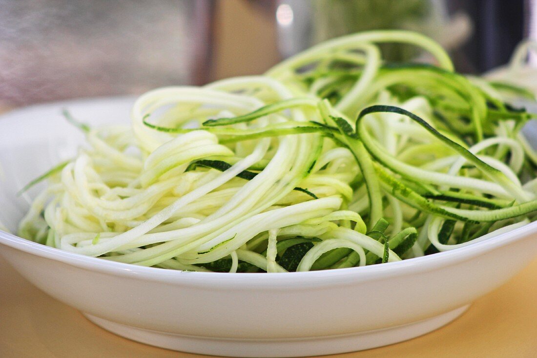 Gemüsespaghetti aus Zucchini