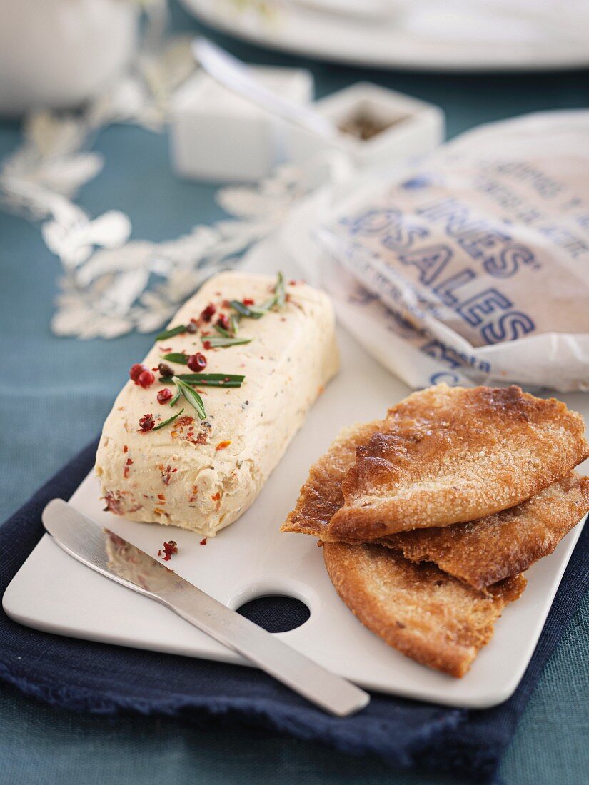 Spiced butter with crispy unleavened bread