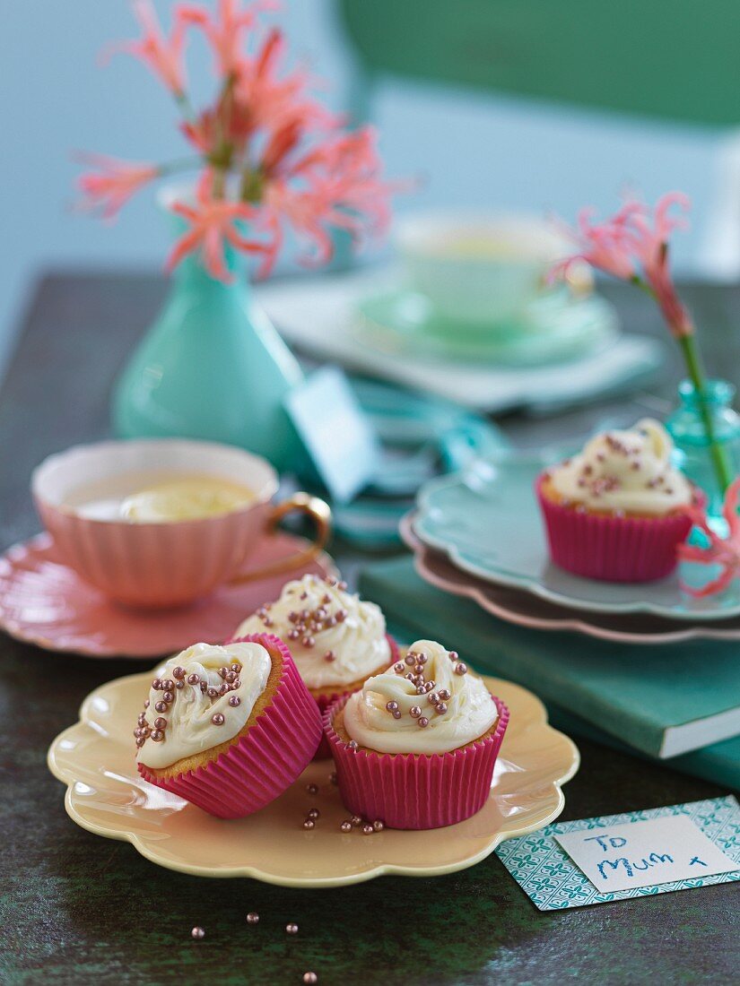 Vanille-Cupcakes zum Muttertag
