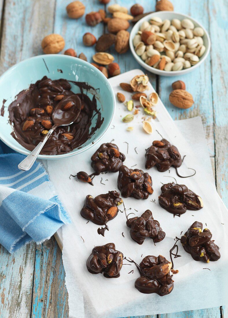 Chocolate and nut sweets