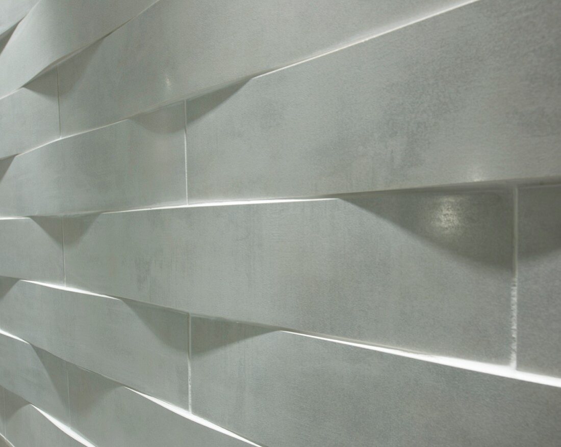 3D structured wall tiles (close-up)
