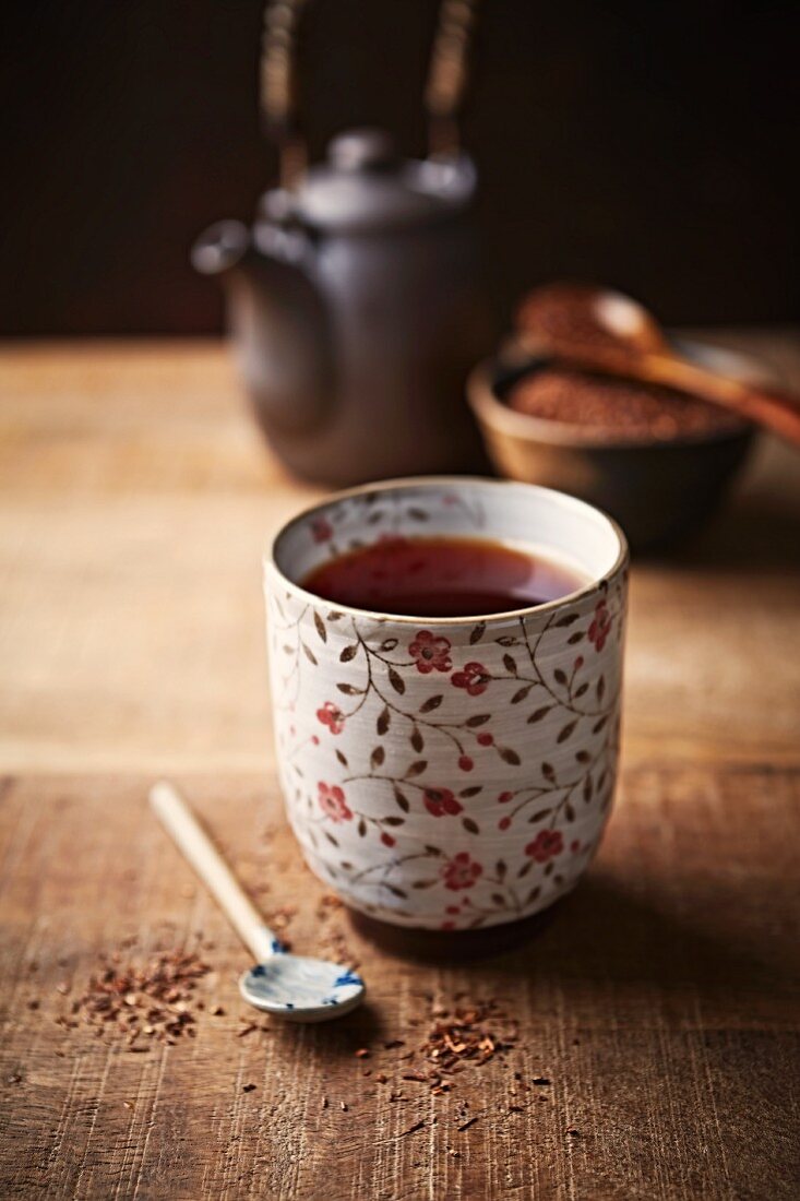 Rooibos tea in a ceramic mug