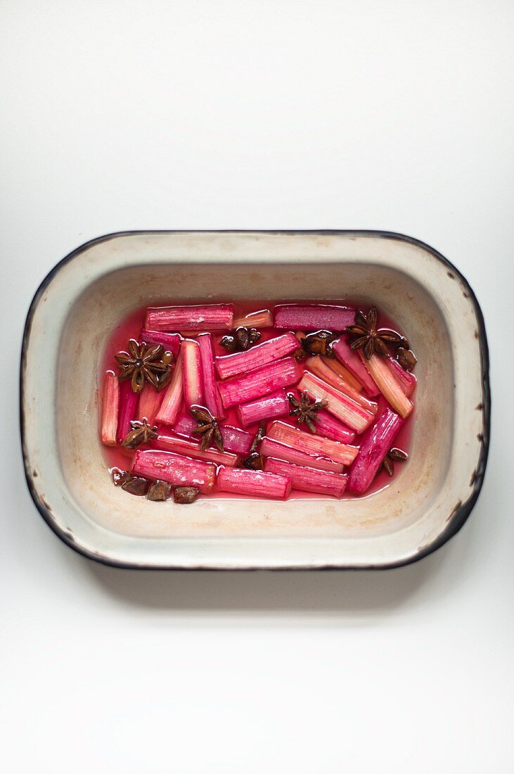 Rhubarb compote with star anise