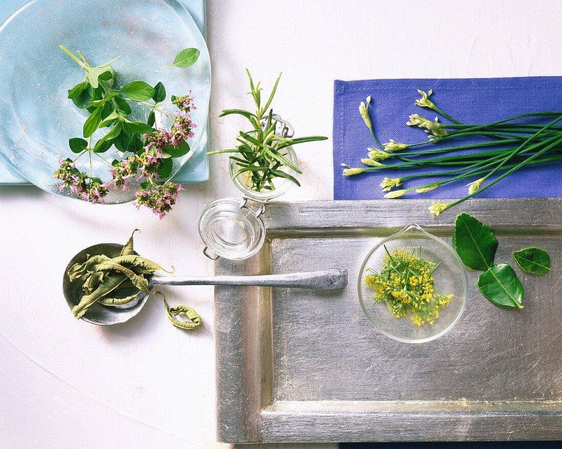 A Variety of Herbs, Whole and Ground