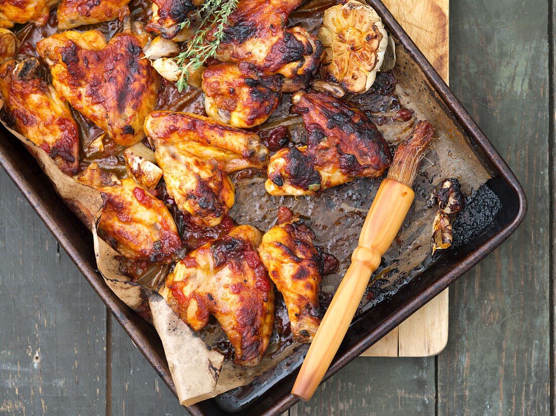 Barbecue-Chicken wings