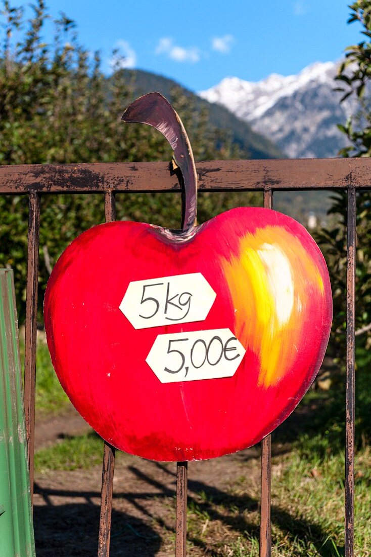 Apples being sold in South Tyrol
