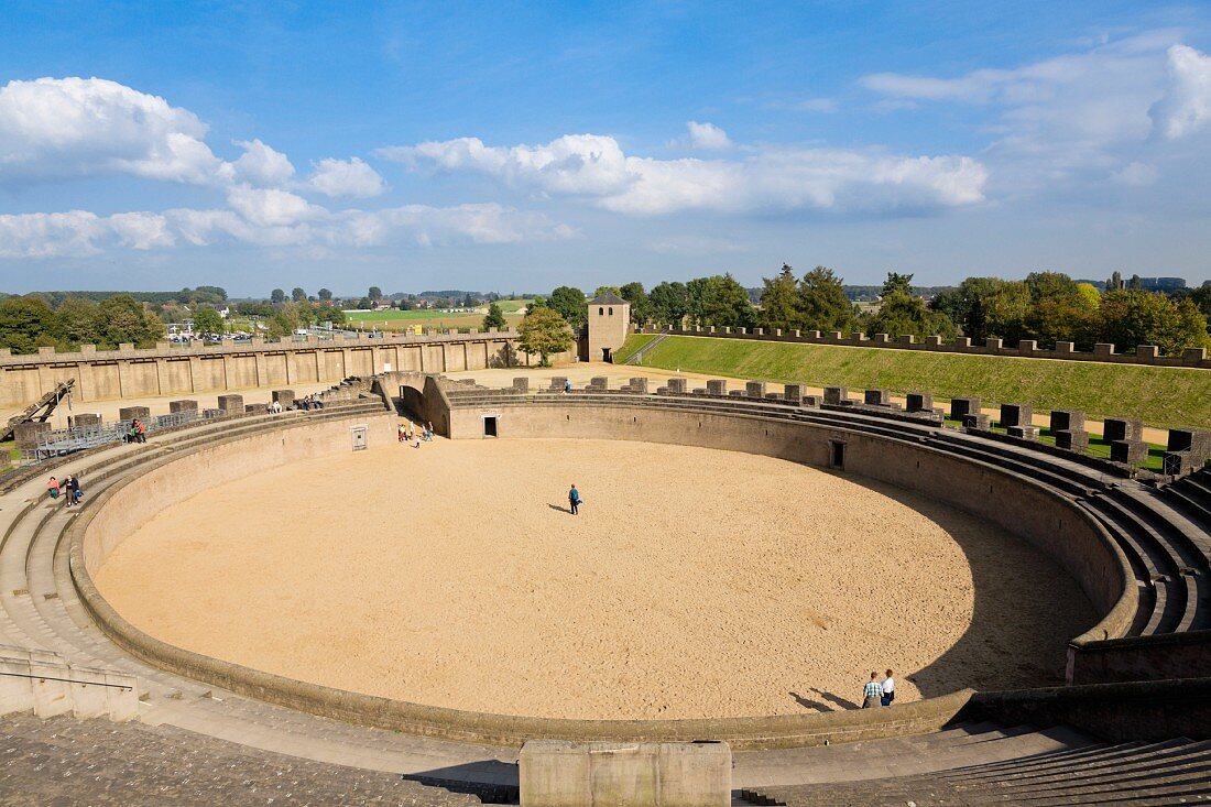 An important Roman amphitheatre in Xanten, North Rhine Westphalia