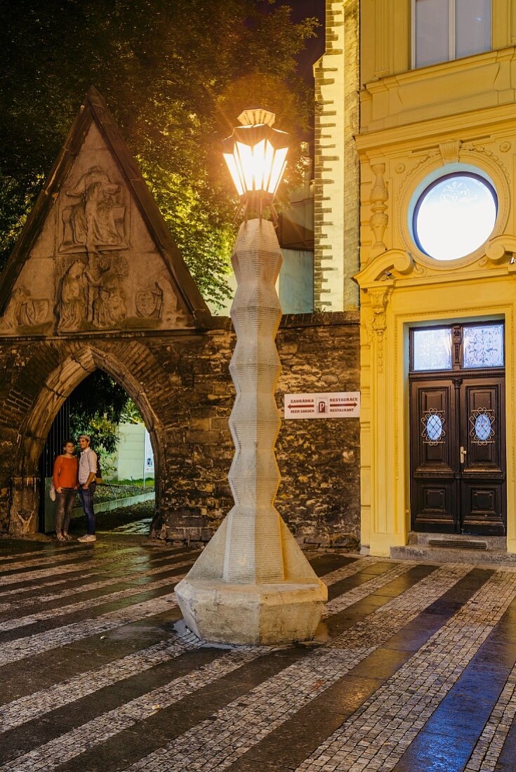 A Cubist lamp post on Jungmann-Square, Prague