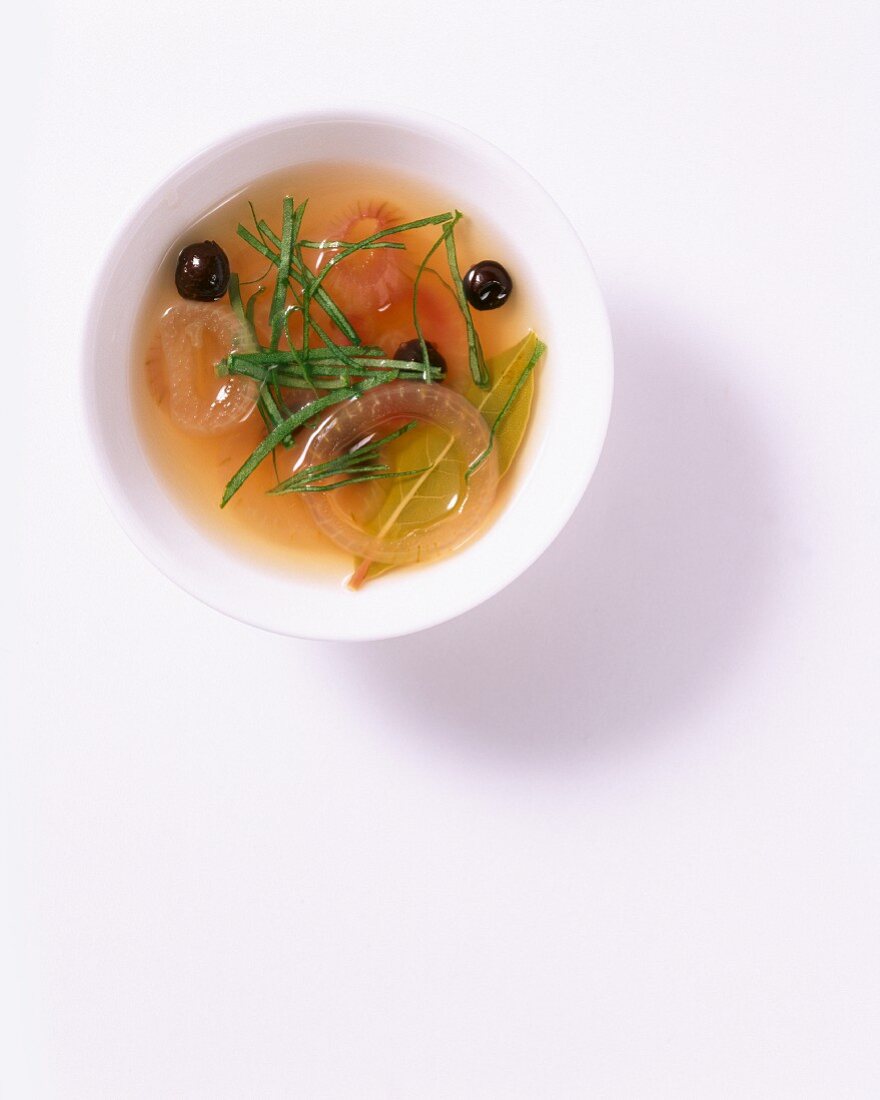 A sorrel marinade in a small bowl