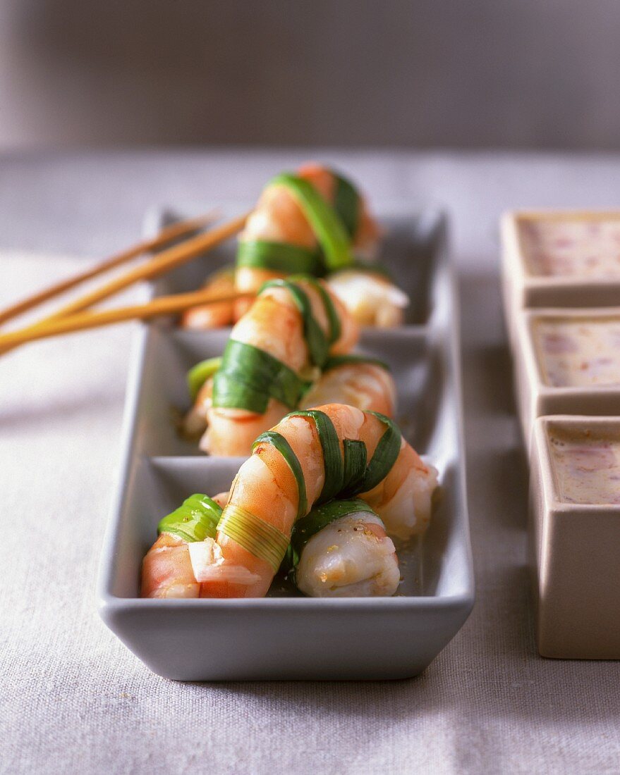 prawns with dip