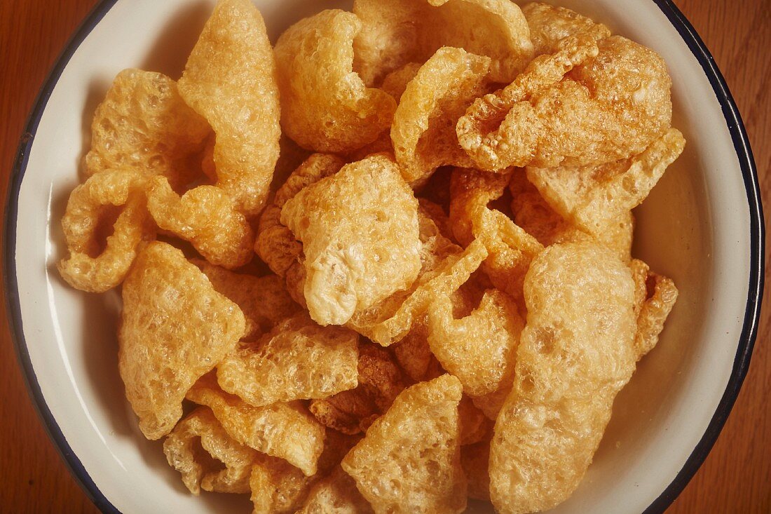 Chicharrones (fried pork skin, Latin American snack)