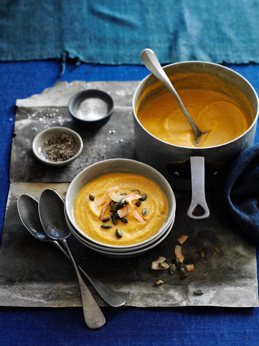 Süsskartoffelsuppe mit Sellerie