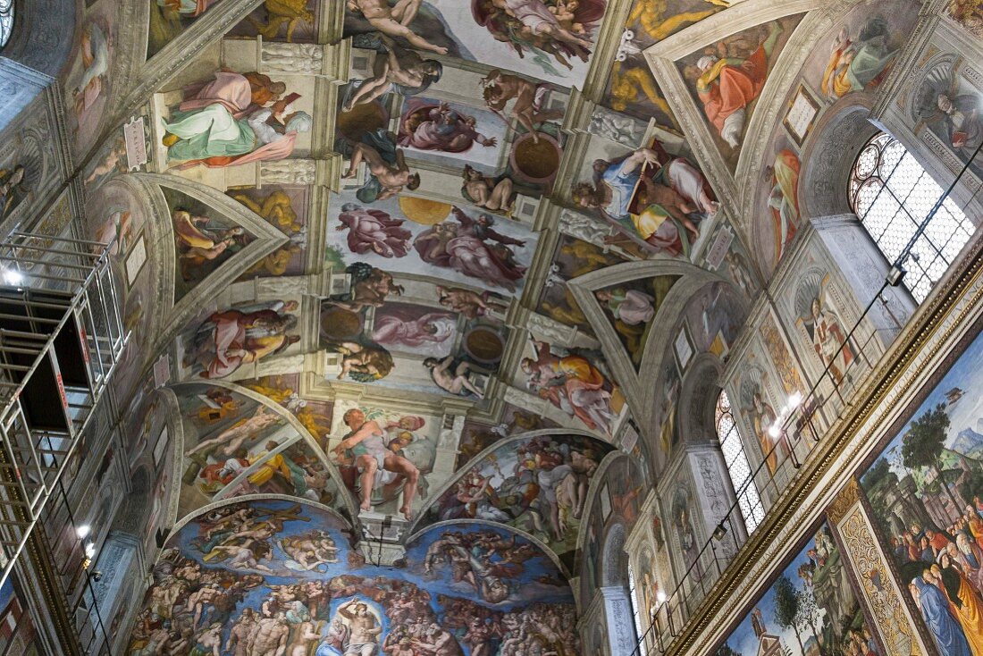 The famous Sistine Chapel ceiling