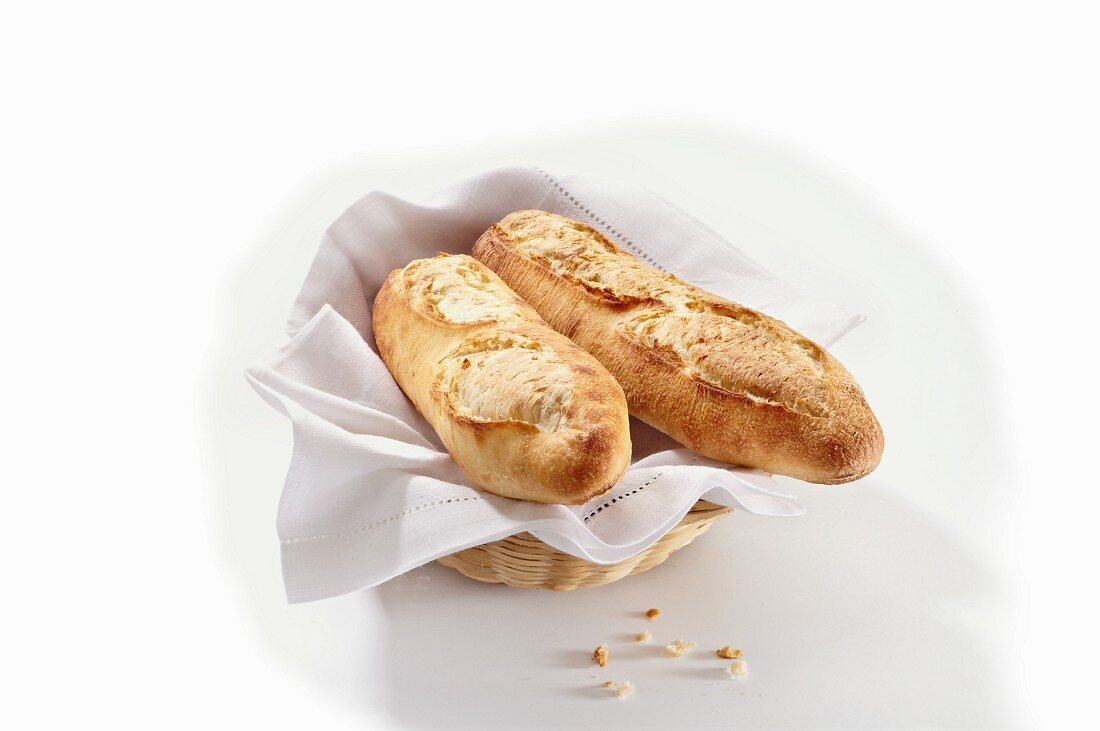 Baguettes im Brotkörbchen