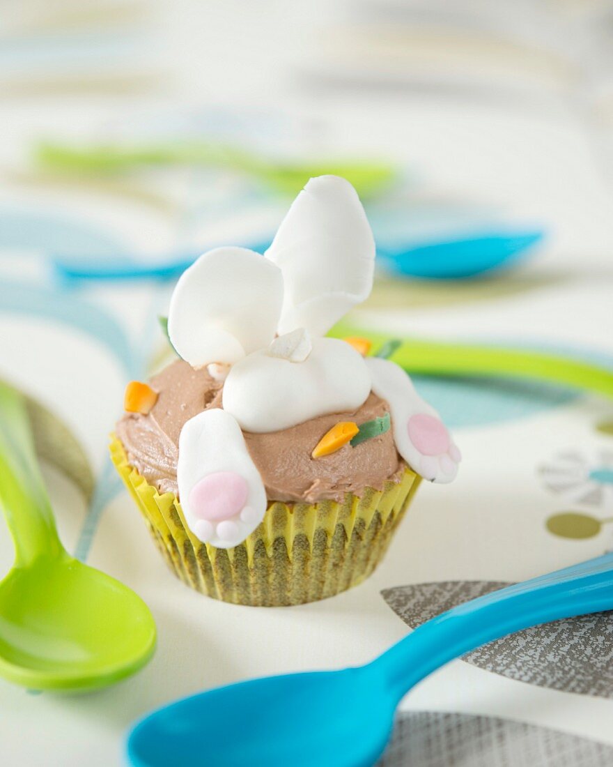 A rabbit cupcake