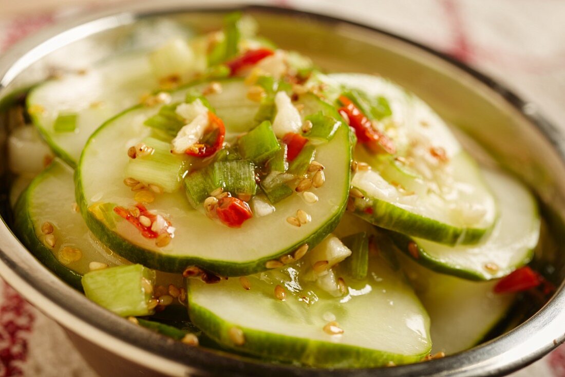 Oi Muchim - spicy Korean cucumber salad