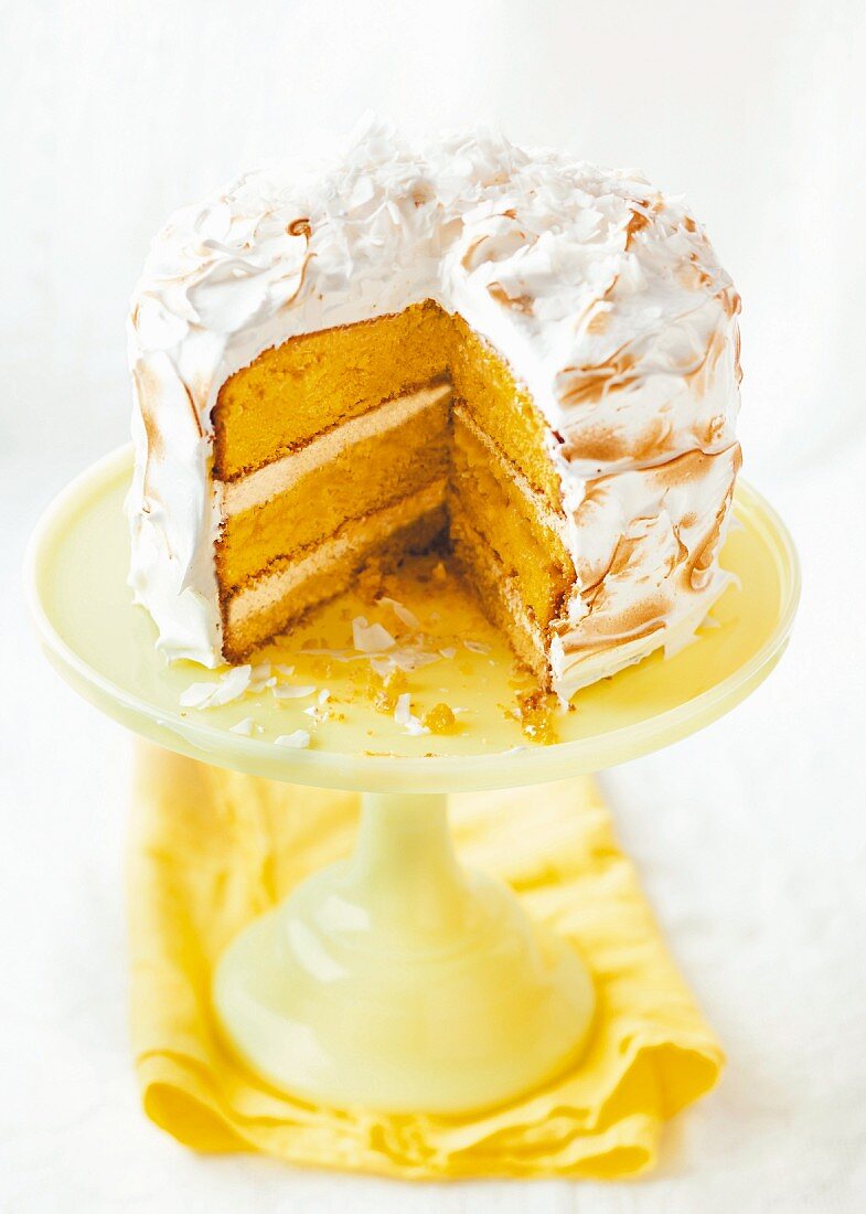 Zitronen-Baiser-Kuchen