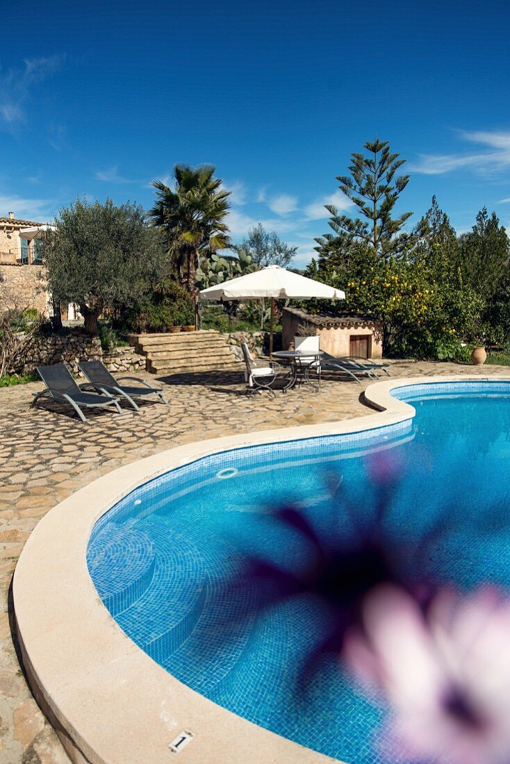 A beautiful pool at the Finca Na Set Centes, Majorca
