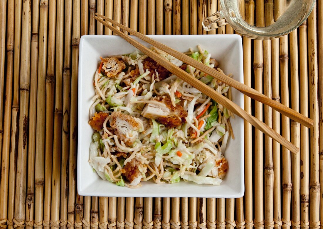 Chinese chicken salad with Chinese cabbage