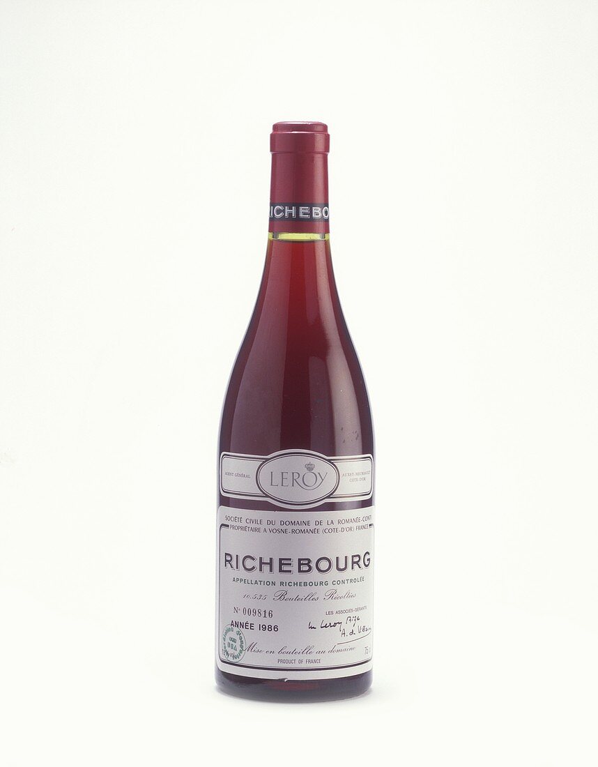 Burgundy bottle "Richebourg 1986" (Cote d'Or, France)