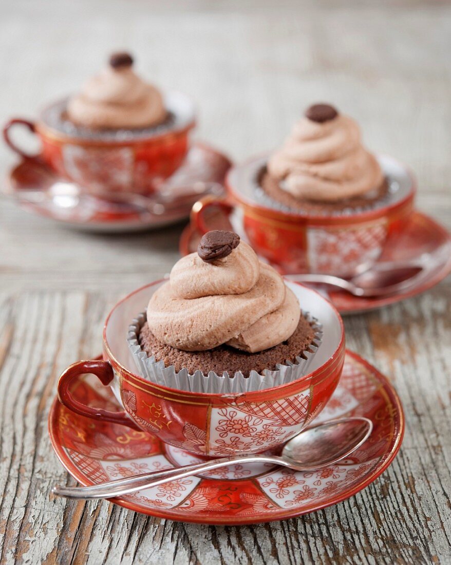 Caffe Latte Cupcakes in Tassen