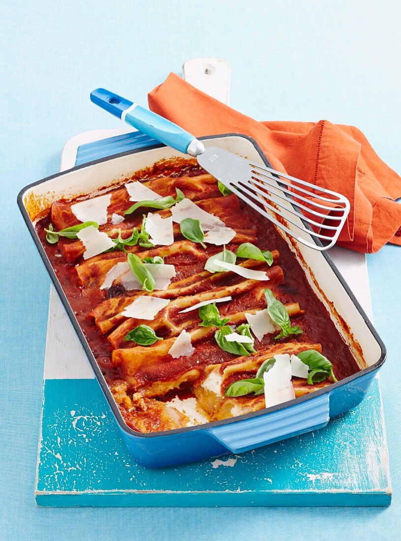 Cannelloni with cauliflower and pumpkin