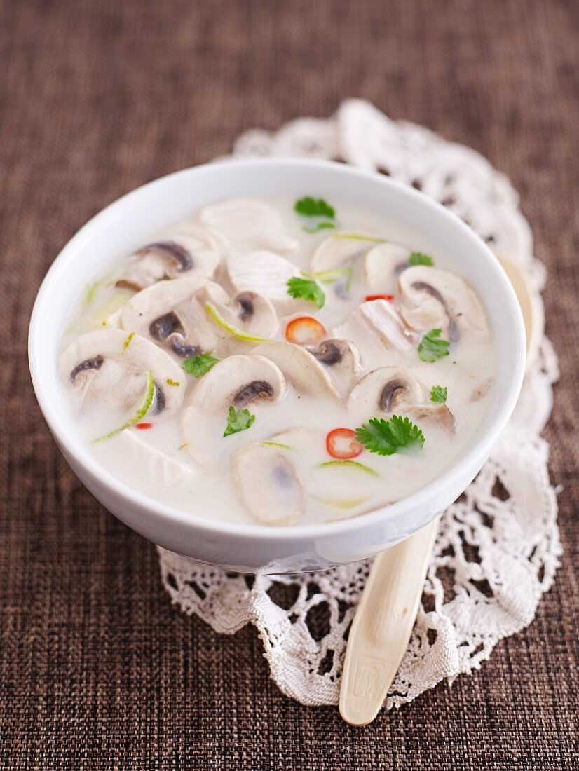 Tom Ka Gai with mushrooms (Thailand)