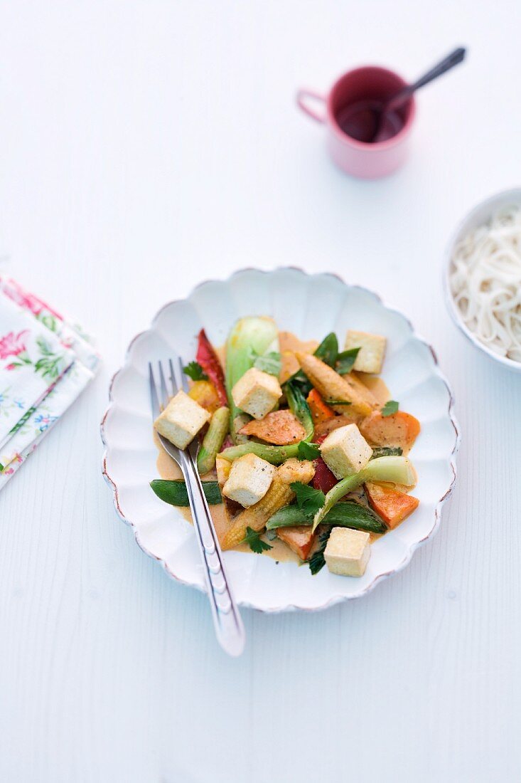 Vegetable curry with tofu