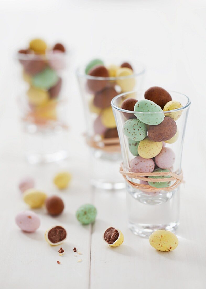 Chocolate-filled egg sweets