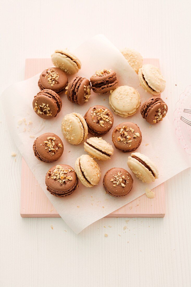 Macaroons with chopped nuts for Christmas