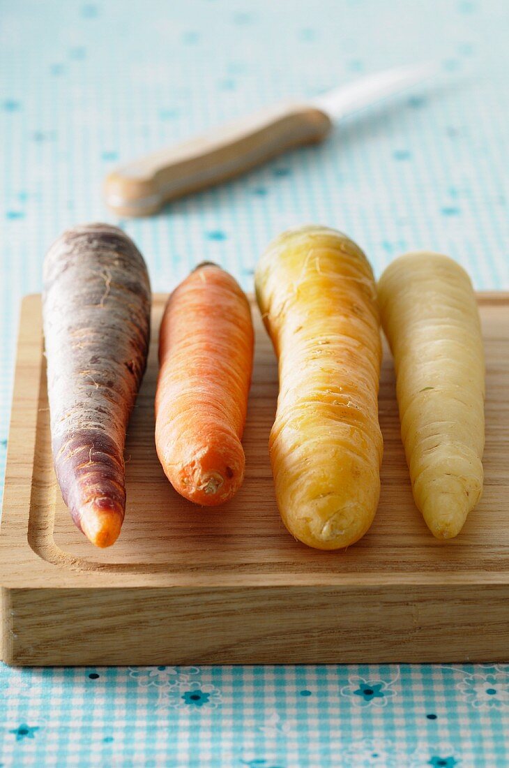 Vier verschiedene Karotten