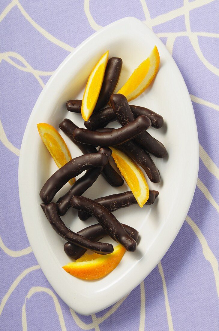 Chocolate orange sticks