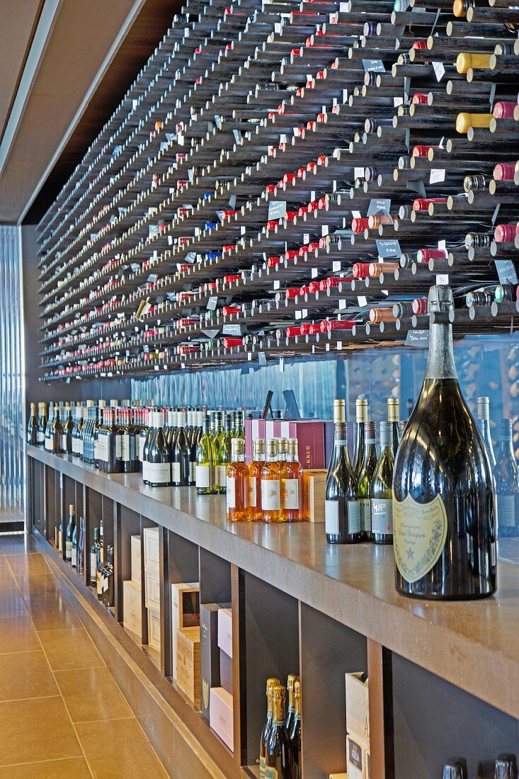 The wine cellar at the Vue de Monde Restaurant, Melbourne, Australia