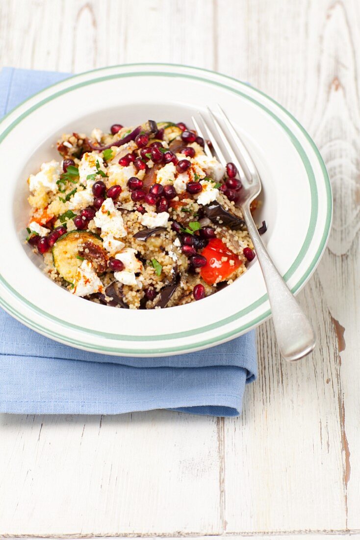 Couscous-Salat mit gegrilltem Gemüse